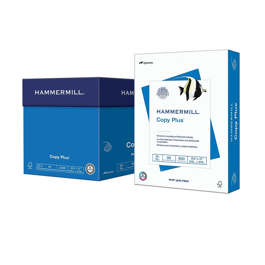 Copy plus 8.5" X 11" Copy Paper 20 Lbs. 92 Brightness 2500 Sheets/Carton (105650) 1181122