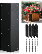 Stainless Steel Raised Garden Bed Corner Brackets, 4 PCS, 11" X 3" X 3" | Rustproof & Corrosion Resistance Garden Bed Supports 20"-24" Beds, Connectors for Vegetable Planter Garden, 11" X 3" X 3"