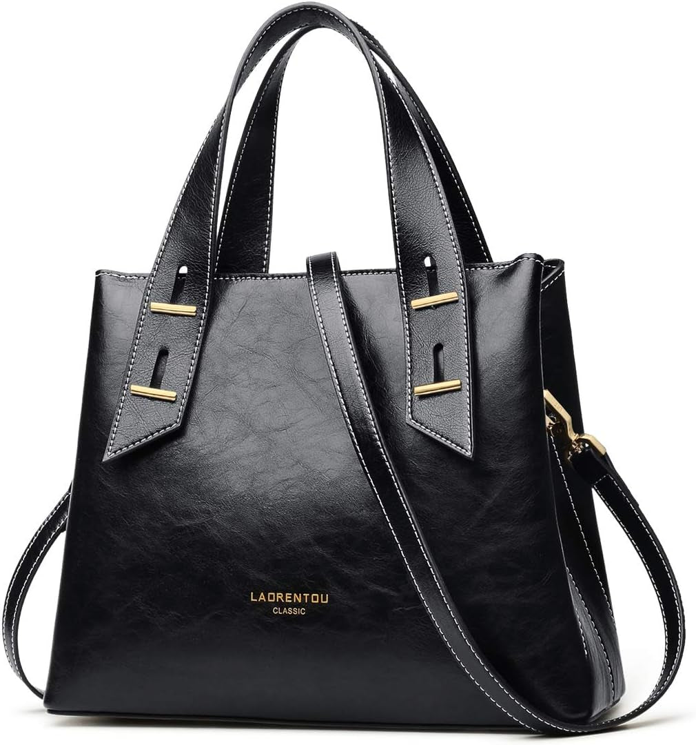 Women Crossbody Handbags Genuine Leather Satchel Handbags for Women Top-Handle Shoulder Tote Purses