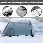 Extra Large Windshield Snow Ice Cover with Side Mirror Covers, Protects Windshield and Wipers from Weatherproof, Rain, Sun, Frost, Vehicles, Cars Trucks Vans and Suvs (94.5" X 65")