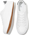 Mens White Tennis Shoes PU Leather Sneakers for Men | Water Resistant,Slip Resistant,Easy Clean,Easy Match,Soft