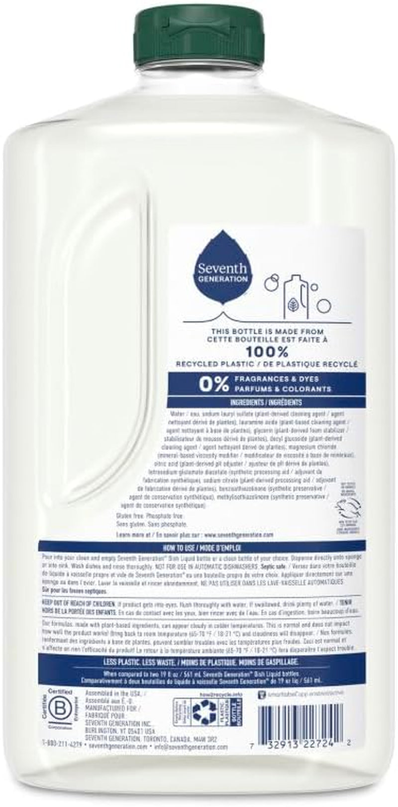 Hand Dish Wash Refill, Free & Clear, Tough on Grease, 50 Fl. Oz.