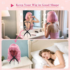 Portable Wig Stand Holder for Multiple Wigs, Black 2 Pack | Stable Tripod Design for Wig Styling, Drying, and Storage. Fits Multiple Wigs Securely