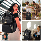 Lunch Backpack for Women,15.6 Inch Laptop Backpacks for Womens Back Pack, Travel Backpacks,Work Backpack for Women (Black)