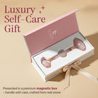 Rose Quartz Face Roller - Depuffs & Smoothes Fine Lines and Wrinkles | Skin Care Tools & Relaxation Gifts for Women, Teenage Girl Gifts, Beauty Gift Ideas, Face Massager Tools, Facial Tool