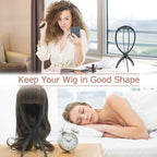 Wig Head Stand for Travel, Wig Drying Stand, Black, 2 Packs | Easy Assembly, Fast Air Drying, Travel Portable, Shape Retention, Versatile Display