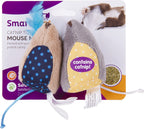 (2 Count) Mouse Mates Plush Catnip Cat Toys - Brown/Gray, 2 Count
