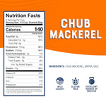 Chub Mackerel, 15 Oz Can (Pack of 12) - Canned Mackerel Fish, High Protein Keto Food, Gluten Free