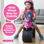 Kids Motorcycle Balance Bike - Toddler Ride on Toys W/Sounds, Wide Wheel Base, Rubber Coated Wheels, Foot to Floor Toddler Car up to 44 Lbs, Motorbike for Kids Ages 18 Months to 3 Yrs, Pink