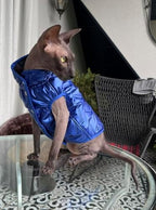 Padded Coat for Cats - Elevate Feline Fashion and Comfort! (Large, Navy Blue)