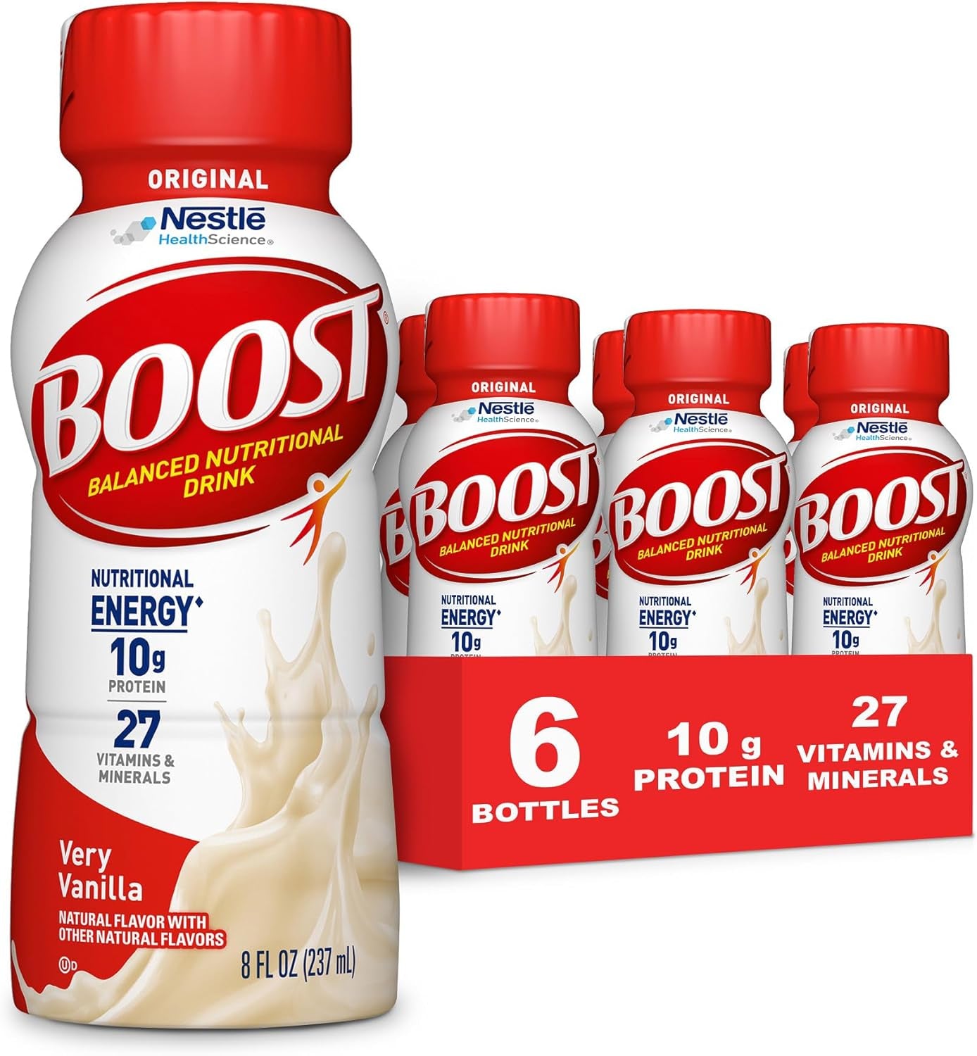 Original Ready to Drink Balanced Nutritional Drink, Very Vanilla, 8 FL OZ (Pack of 6)