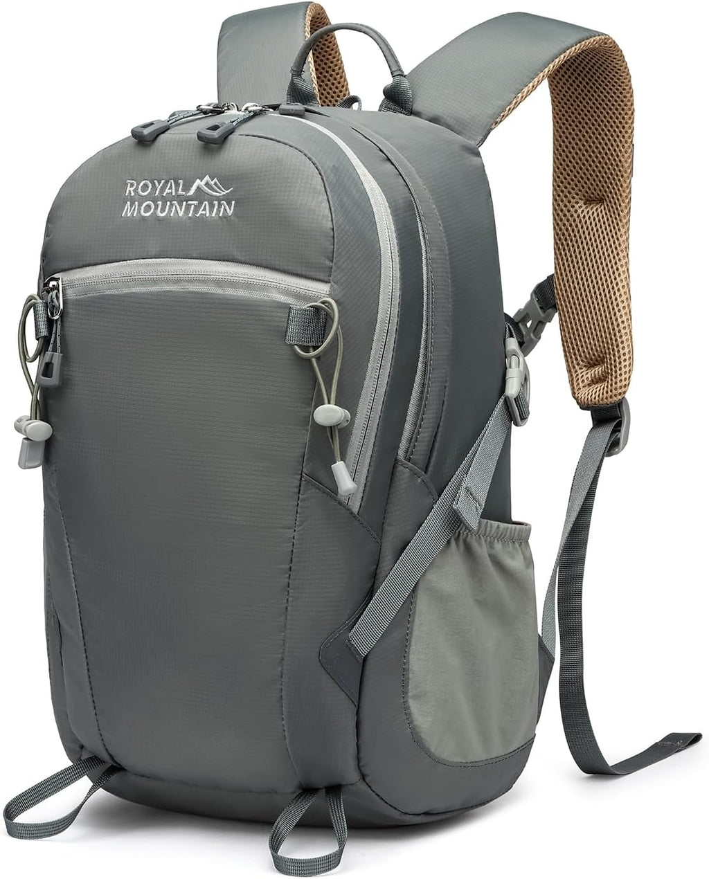 Small Hiking Backpack with Rain-Cover, 20L Travel Backpacks for Women Men, Camping Daypack Backpacks Lightweight, Durable Hiking Backpack Fit for Camping, Daily Commuting, Short Trips (Grey)