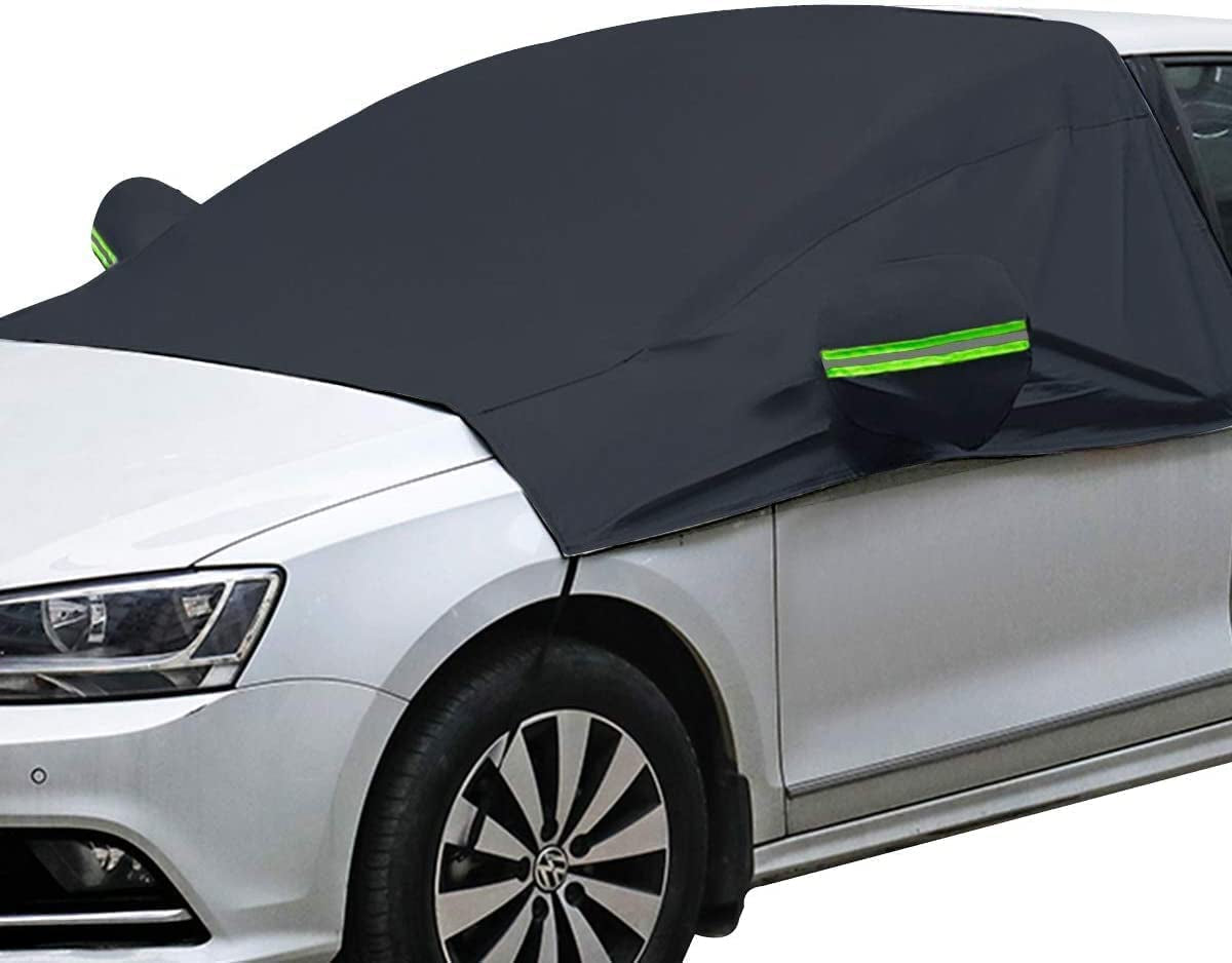 Extra Large Windshield Snow Ice Cover with Side Mirror Covers, Protects Windshield and Wipers from Weatherproof, Rain, Sun, Frost, Vehicles, Cars Trucks Vans and Suvs (94.5" X 65")