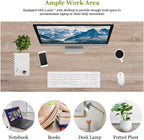 | 39 Inch Computer Desk | Nature | Sturdy Office Desk | Metal Frame, Adjustable Feet | Water-Resistant, Scratchproof Surface | Writing Table for Home Office or Study | Pack of 1