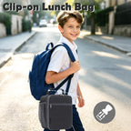 Kids Lunch Box Insulated Soft Bag Mini Cooler Back to School Thermal Meal Tote Kit for Girls, Boys, Dark