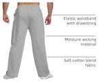 Men'S Lightweight Sweatpants Open Bottom Sweat Pants for Men Straight Leg Gym Sweatpants Lounge Pants with Pockets