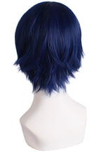 Men'S Short Straight Wig Cosplay Costume Wig (Midnight Blue)