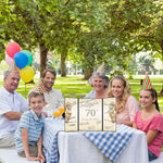 Black Gold 70Th Birthday Party Decorations, Happy 70Th Birthday Alternative Signature Guest Book for Men Women Cheers to 70 Years Old Gifts 70 Birthday Signing Card Board Party Supplies