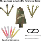 Chem Light Holder Kit with 6 Glow Sticks, Tactical Chem Light Holder with Pull Tabs, Cable Keepers and Carabiner Clip, 12 Hour Glow Sticks for Camping Fishing Hunting Emergency Gear