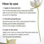 Calming Lotus Cream – Lightweight Hydrating & Soothing Moisturizer Face Cream for Sensitive Skin | 75% Lotus Water Extract & Niacinamide for Anti-Aging | Vegan Korean Skincare (2.03 Fl Oz)