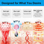 Red Light Therapy Mask for Face, Black | LED Face Mask Light Therapy, 3 Modes, Remote, Timing Function