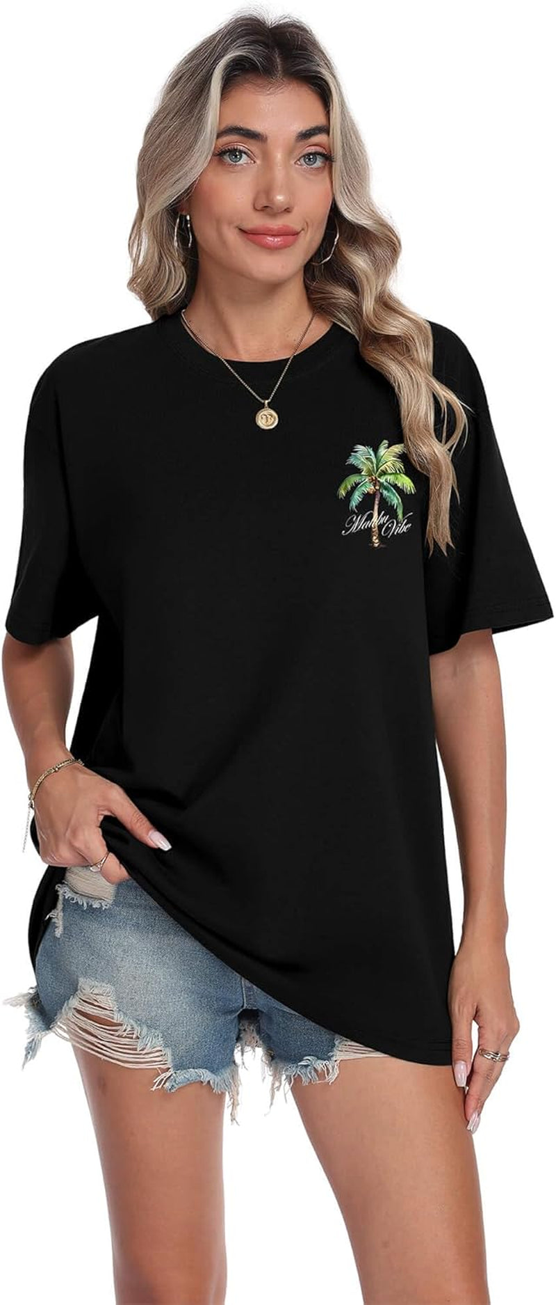 Mens Malibu Vibe Palm Tree California Casual Short Sleeve T-Shirt | Perfect for Surf Travel Great for Beach Lovers West Coast Fans.