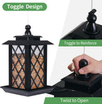 Large Bird Feeders, Hanging Bird Feeders for Outdoors, 3.2Lb Capacity Lantern Wild Bird Feeders for outside Hanging, Black