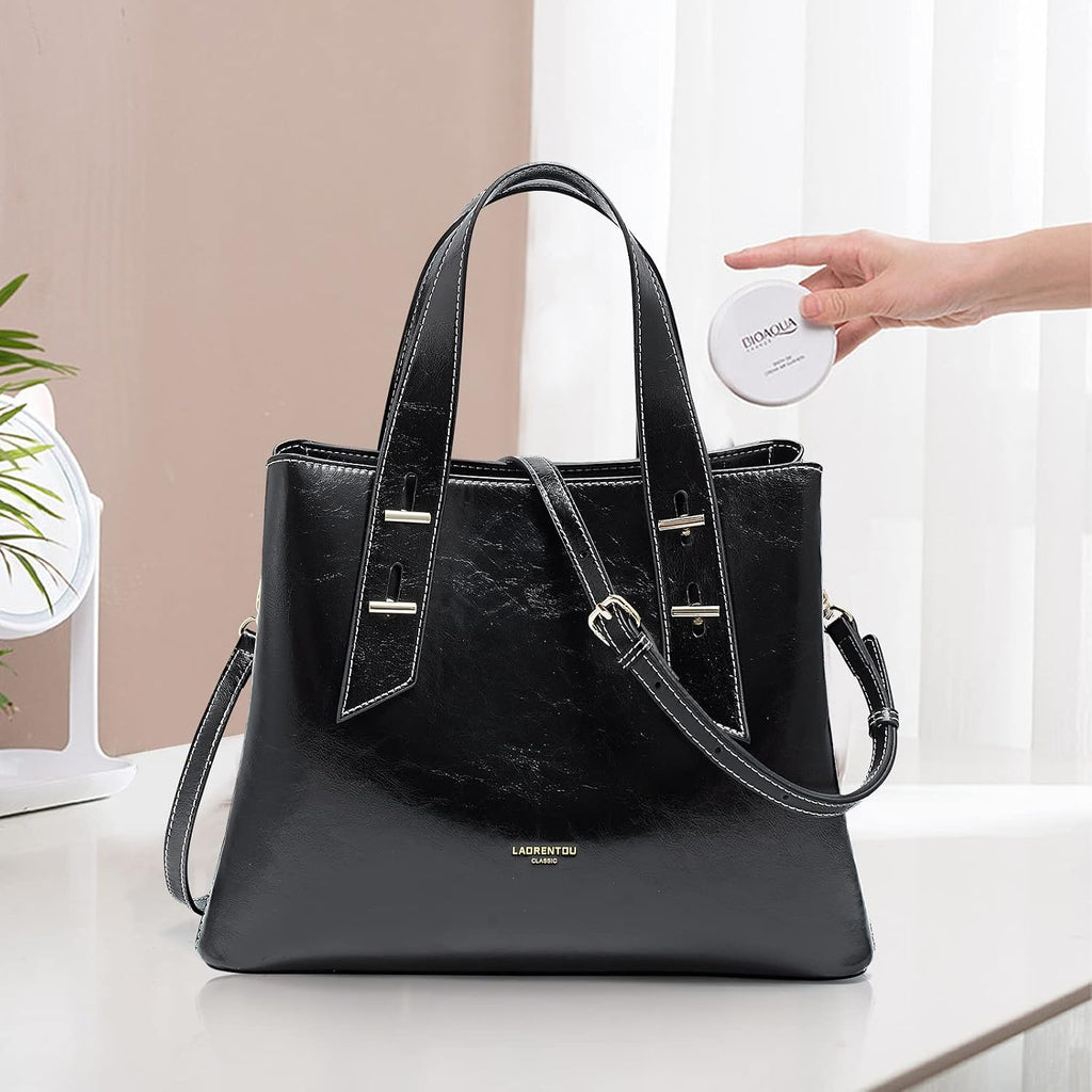 Women Crossbody Handbags Genuine Leather Satchel Handbags for Women Top-Handle Shoulder Tote Purses