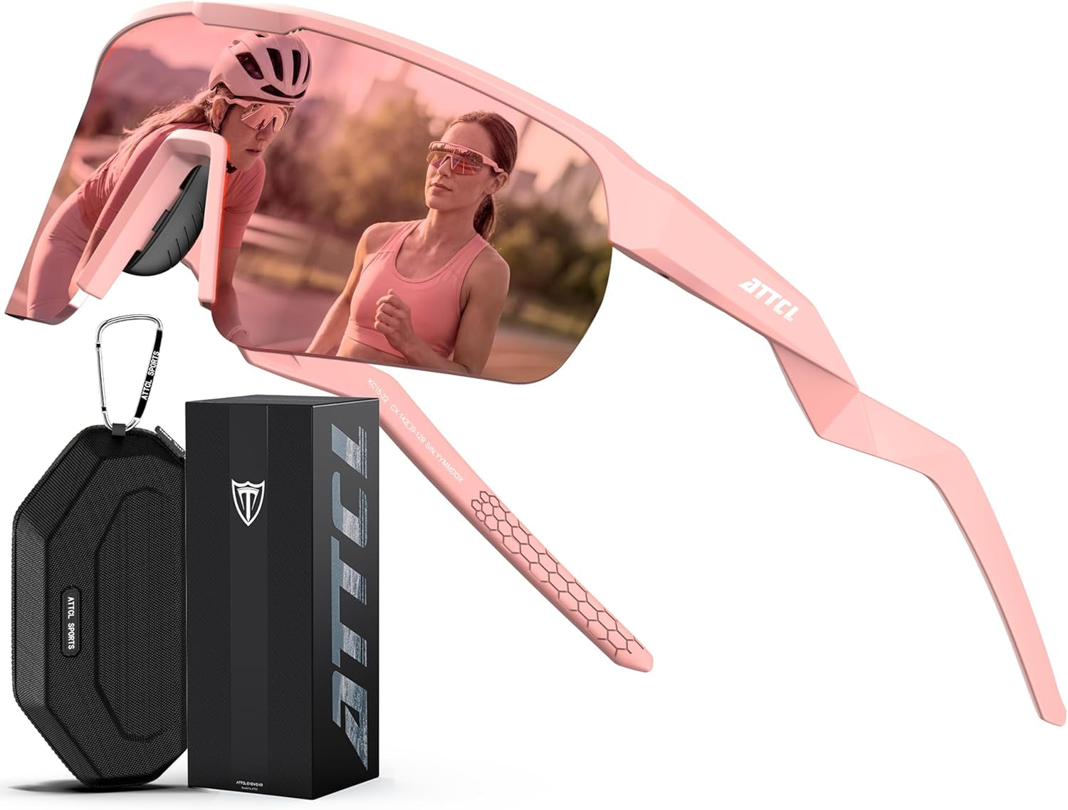 Sports Sunglasses for Men Women: UV400 Protection Running Sunglasses Wrap around Glasses for Cycling Baseball Fishing