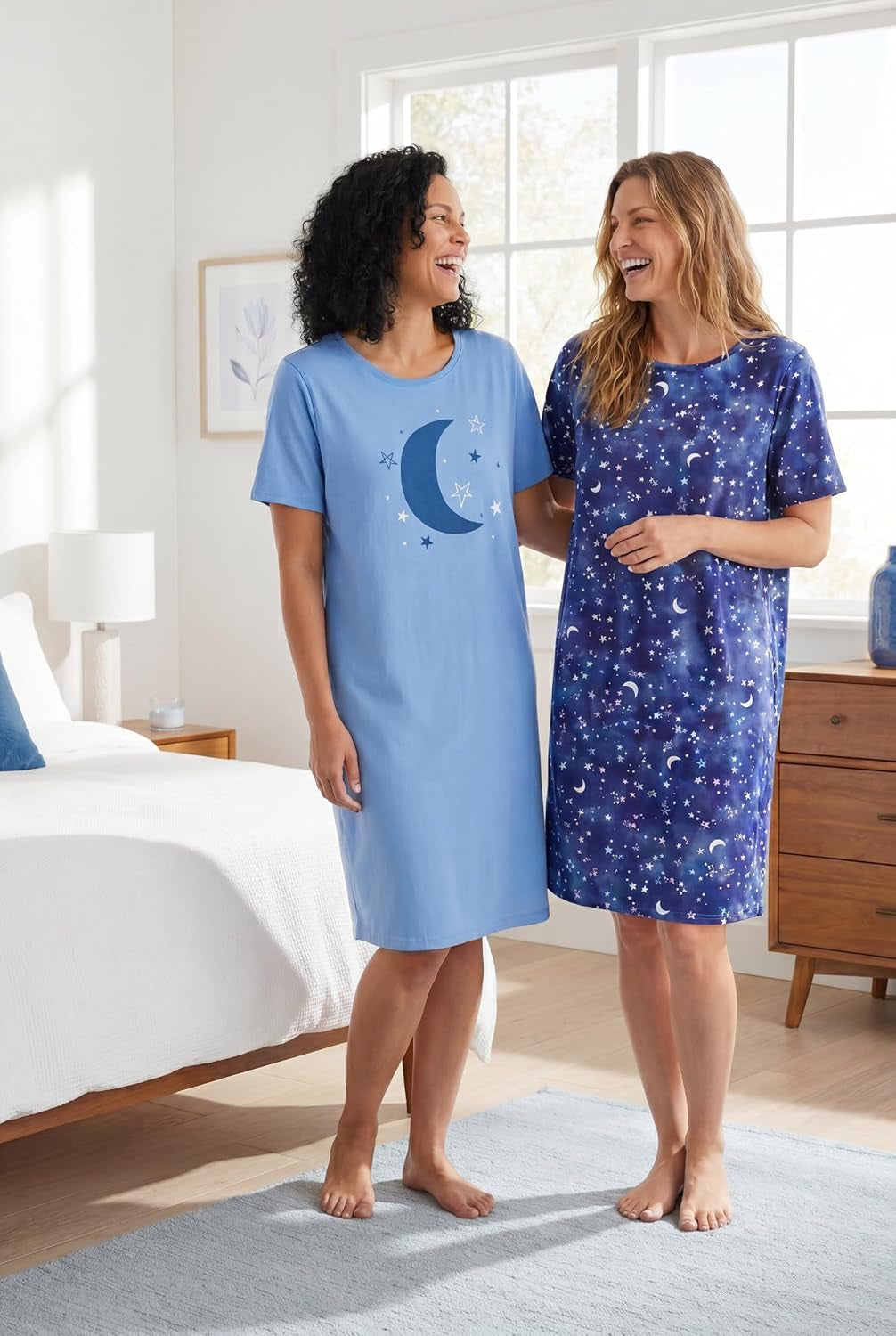 plus Size 2-Pack Short-Sleeve Sleepshirt