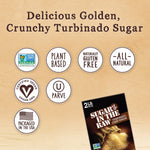 Sugar  Granulated Turbinado Cane Sugar, No Added Flavors or Erythritol, Pure Natural Sweetener, Hot & Cold Drinks, Coffee, Baking, Vegan, Gluten-Free, Non-Gmo, Bulk Sugar, 2Lb Bag (1-Pack)