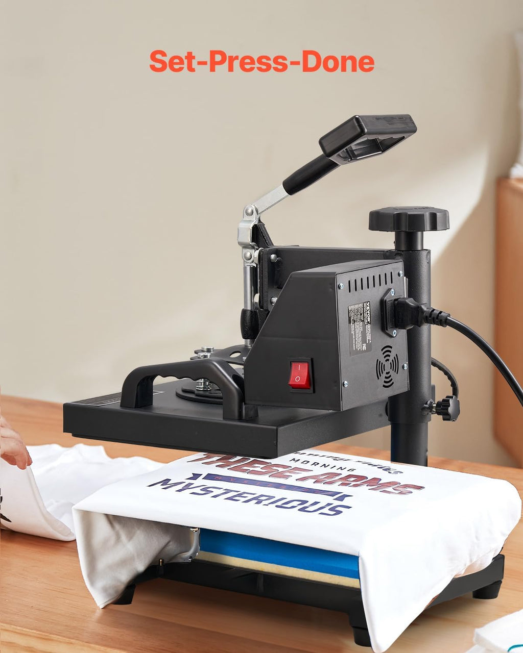 Heat Press, 12X10In Heat Press Machine, Clamshell Sublimation Transfer Printer Fast Heat-Up, Digital Precise Temperature Control, Vinyl Heat Press for T-Shirts Bags Garments Mats Puzzles, 650W