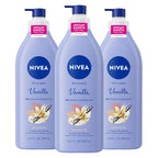 Oil in Lotion Body Lotion, Vanilla and Almond Oil, 3 X 16.9 FL OZ | Vanilla Scented Lotion Enriched with Almond Oil, Instant Smooth Skin Feel, Fast-Absorbing, Non-Greasy, 48-Hour Moisturizer