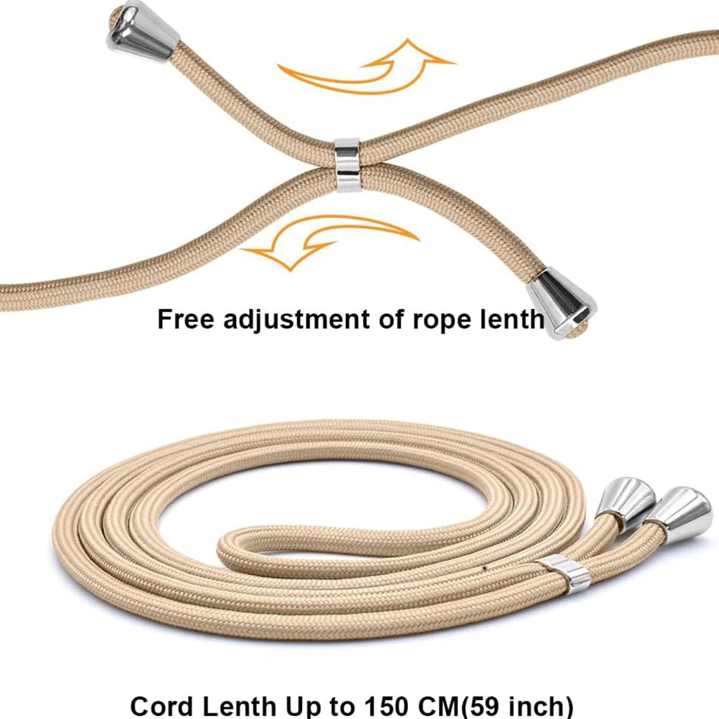 For Google Pixel 10 Pro Crossbody Case Clear Adjustable Shoulder Neck Lanyard Strap Phone Cover for Women Girls Transparent Soft Slim Shockproof Protective Mobile Case for Pixel 10 Pro - Beige