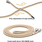 For Google Pixel 10 Crossbody Case Clear Adjustable Shoulder Neck Lanyard Strap Phone Cover for Women Girls Transparent Soft Slim Shockproof Protective Mobile Case for Pixel 10 - Beige