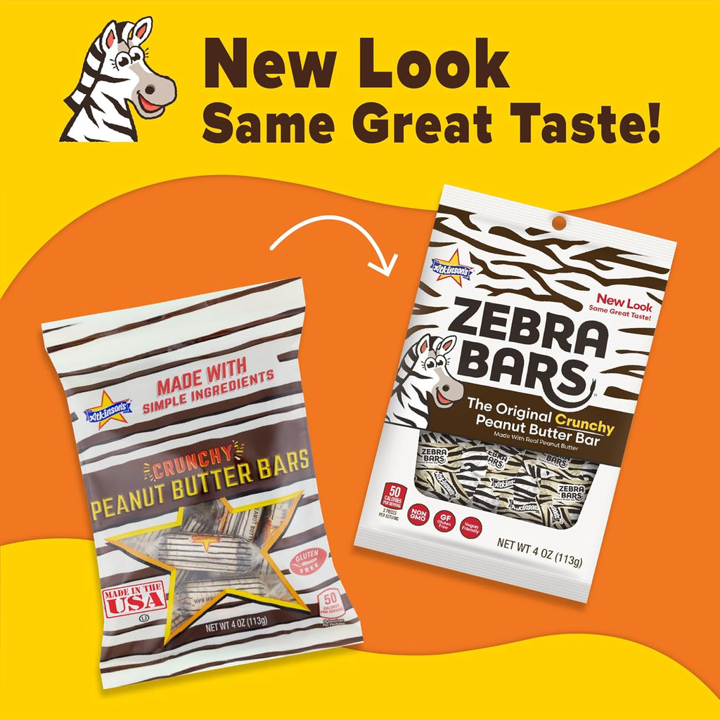 Peanut Butter Bars Crunchy Crispy Candy, 2 Lb Family Size Bag | Family Size Wrapped Bites, Gluten Free, Kosher, Vegan. a Nostalgic Texas Treat since 1932.