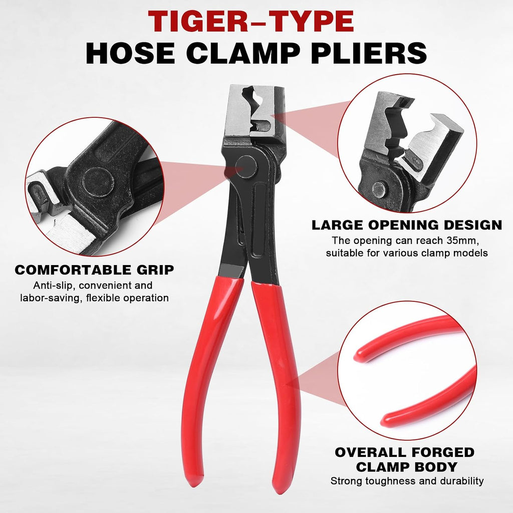 Electrical Disconnect Pliers Set 4 Pcs, Automotive Connector Separator & Terminal Removal Tool for Fuel Injector, Ignition Coil, Straight & 60° Angled Jaw, Double-Ended Pin Extractor