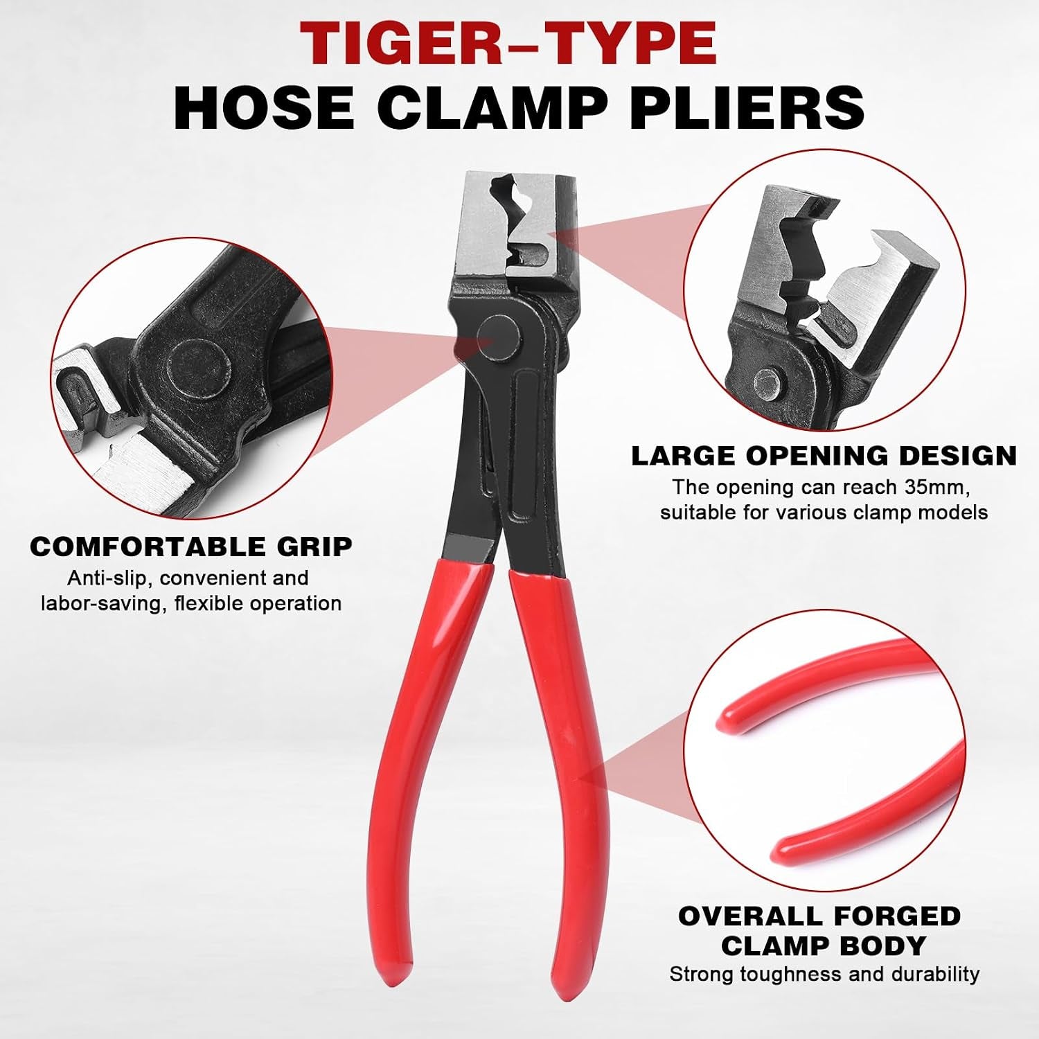 Electrical Disconnect Pliers Set 4 Pcs, Automotive Connector Separator & Terminal Removal Tool for Fuel Injector, Ignition Coil, Straight & 60° Angled Jaw, Double-Ended Pin Extractor