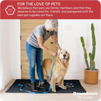 Microfiber Dog Mat for Muddy Paws, 60" X 36" Charcoal with Paw Print - Non-Slip, Absorbent and Quick-Drying Dog Paw Cleaning Mat, Washer and Dryer Safe - X-Large/Runner