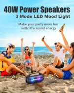 Bang SE Portable Bluetooth Speaker 40W Stereo Wireless IPX6 Waterproof Colorful LED for Party Outdoor Travel