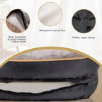 Large Memory Foam Dog Bed, Orthopedic Dog Bed & Sofa with Removable Washable Cover and Squeaker Toy as Gift