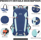 35L Ultra Lightweight Foldable Packable Hiking Backpack | Travel Backpack, Survival Whistle, Water-Resistant, Camping Daypack, Outdoor Sports, 0.88 Pounds, Men & Women