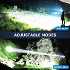 3 Pack Rechargeable Flashlights High Lumens, 990000Lm Super Bright Handheld Flash Light with Power Display, 15H Runtime, IPX7 Waterproof, Zoomable 5 Modes for Outdoor Survival & Camping