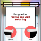 84-Inch Pull down Projector Screen – Manual Roll-Down Matte White Viewing Surface, Auto-Locking Height Adjustment, Wall or Ceiling Mount Design for Home Theater, Office & Classroom Use