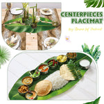 60 Pcs Banana Leaves Parchment Paper Leaf Tropical Artificial Banana Leaves for Cooking Charcuterie Board for Food Serving Hawaiian Party Decoration 22.8 X 9 Inch Centerpieces Placemat