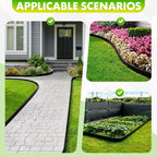Landscape Edging, 4IN X 66FT Plastic Garden Edging Borders with 100 Spikes, Flexible No Dig Garden Border Kit for Garden, Yard, Flower Bed & Landscaping