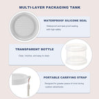 2025 Upgraded Airtight Dog Treat Container, Leak-Proof Stackable Pet Food Jar 2/3/4 Layers, Portable with Lanyard for Outdoor, Travel, Training & Home, Food-Grade PP (White)