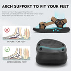 Mens Hiking Sandals with Arch Support - Cushion Sport Athletic Walking Sandles Outdoor Summer Comfortable Casual Waterproof Beach Water Sandal for Wide Feet