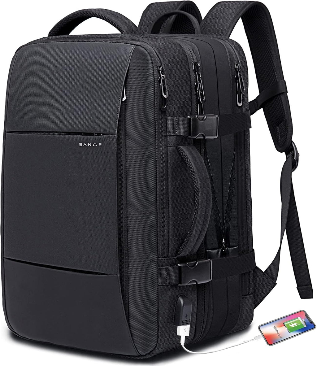 45L Carry on Backpack, Weekender Travel Backpacks, 17.3 Inch Laptop Back Pack Business Expandable Bag for Men and Women