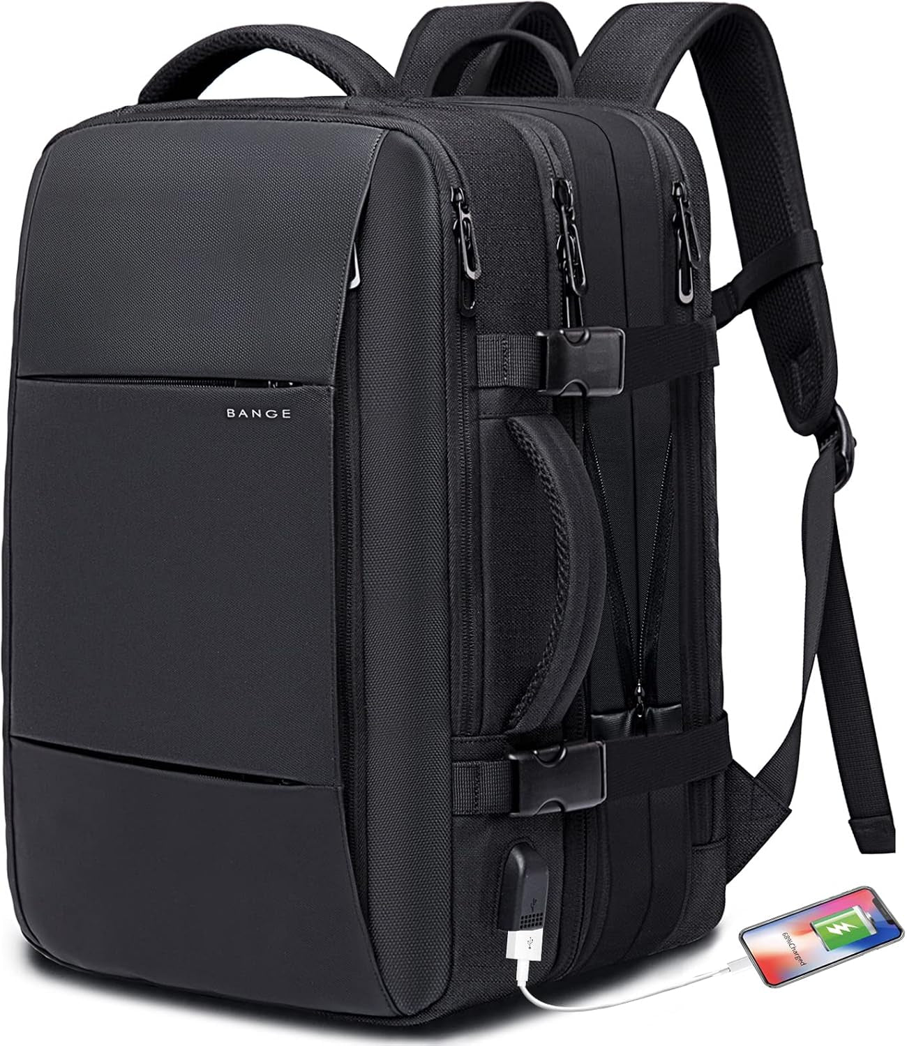 45L Carry on Backpack, Weekender Travel Backpacks, 17.3 Inch Laptop Back Pack Business Expandable Bag for Men and Women